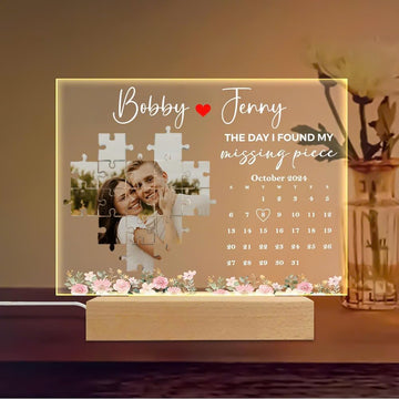 Custom LED Puzzle Frame – “The Day I Found My Missing Piece”