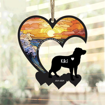 Personalized Dog Memorial Suncatcher – Custom Name & Breed Tribute