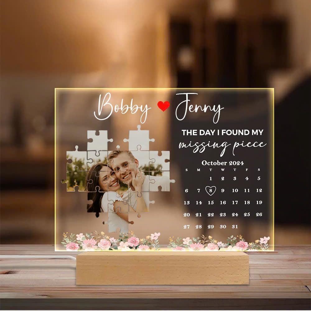 Custom LED Puzzle Frame – “The Day I Found My Missing Piece”