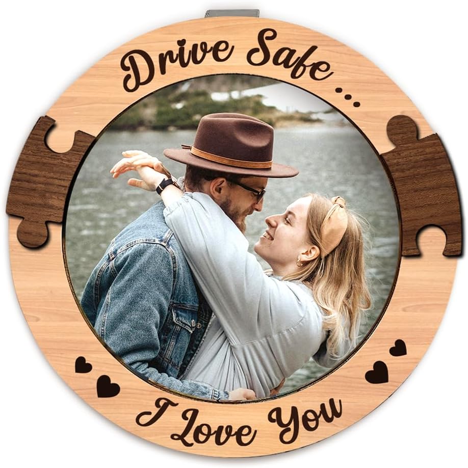 Drive Safe Visor Clip – Custom Couple Photo Gift