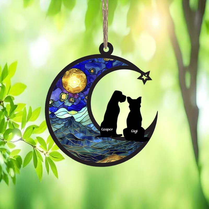 Personalized Dog Memorial Suncatcher – Pet Loss Remembrance Gift