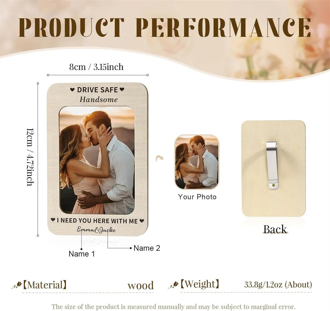 Drive Safe Visor Clip – Custom Photo Gift for Him or Her
