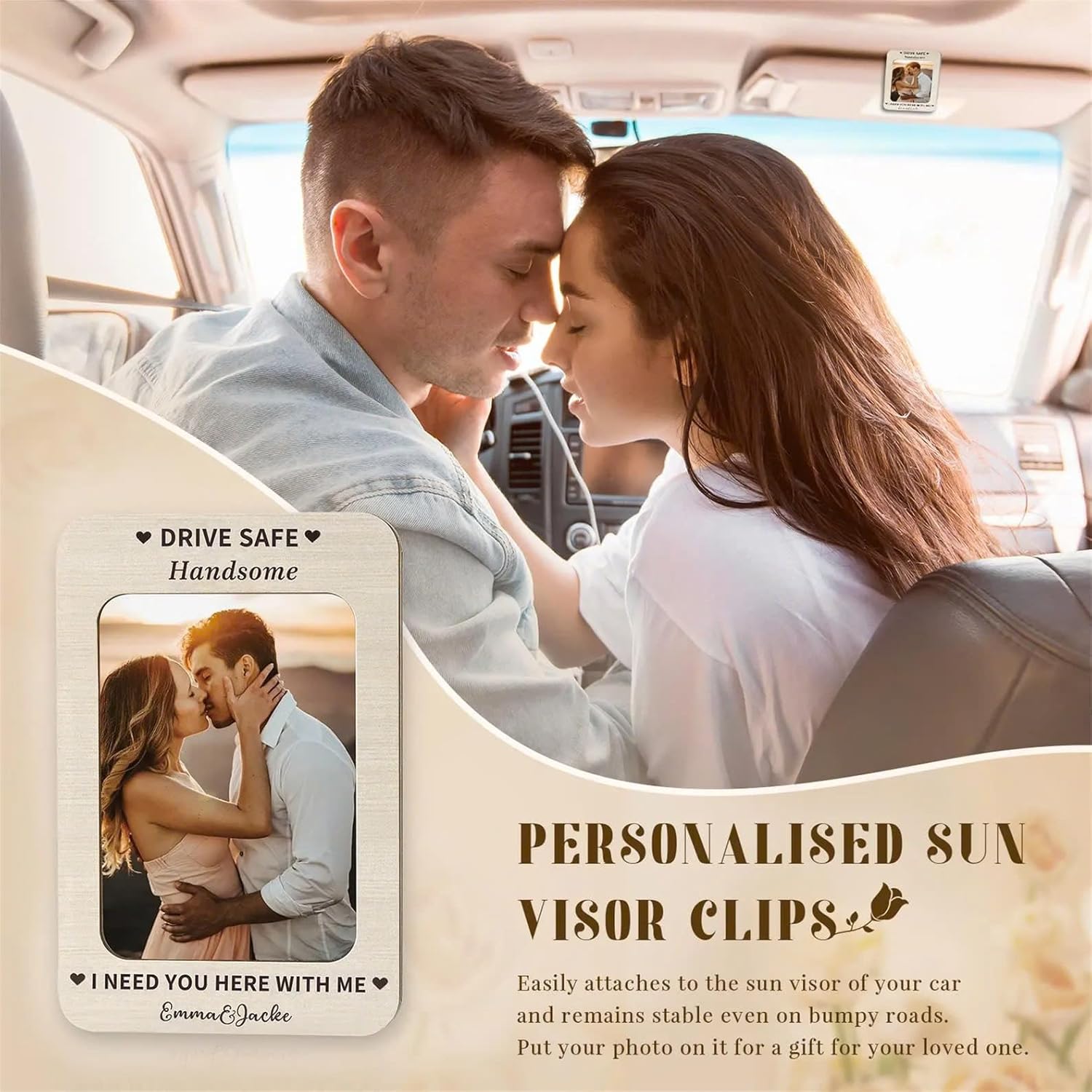 Drive Safe Visor Clip – Custom Photo Gift for Him or Her