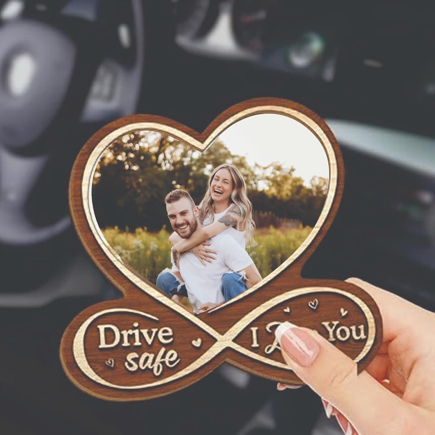Drive Safe Visor Clip – Custom Photo Car Picture Frame
