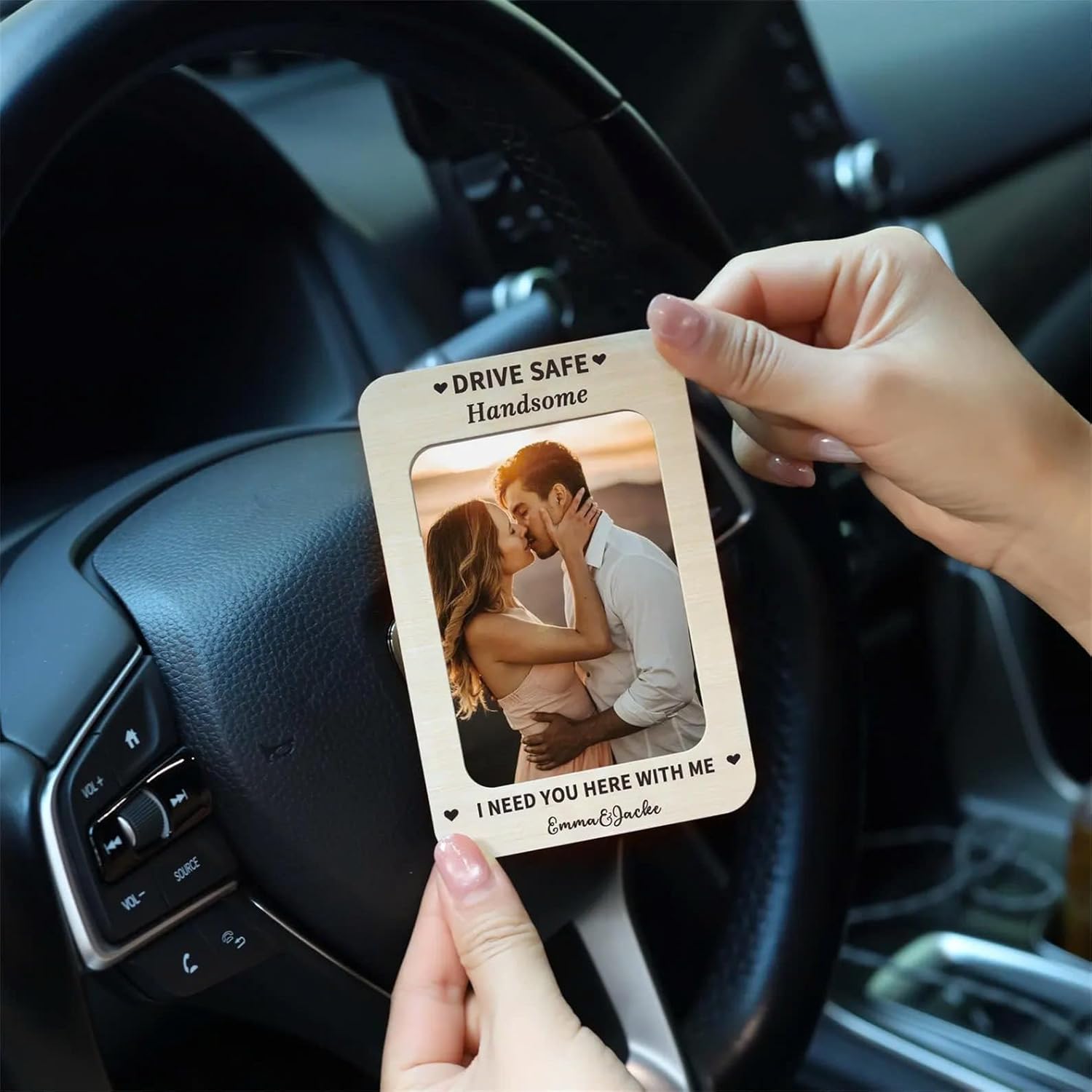Drive Safe Visor Clip – Custom Photo Gift for Him or Her