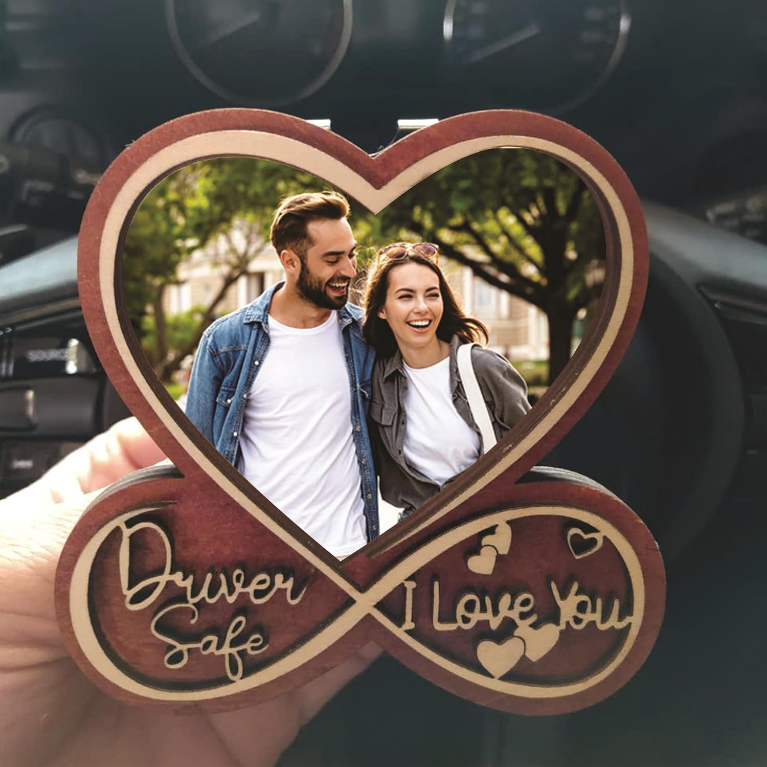 Drive Safe Visor Clip – Custom Photo Car Picture Frame